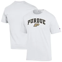 T-shirt blanc avec logo Purdue Boilermakers Champion pour homme