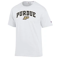 T-shirt blanc avec logo Purdue Boilermakers Champion pour homme
