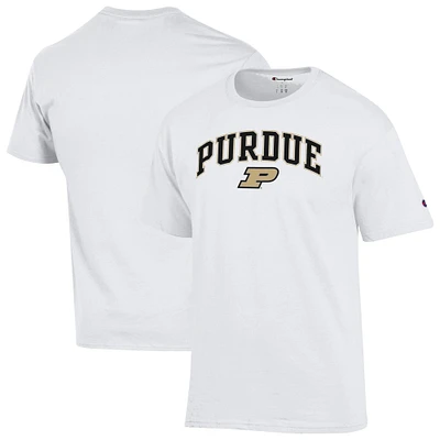 T-shirt blanc avec logo Purdue Boilermakers Champion pour homme