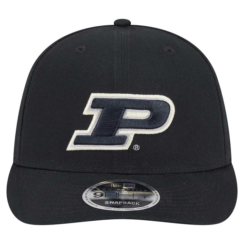 Men's New Era Black Purdue Boilermakers Low Profile 9FIFTY Snapback Hat
