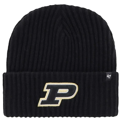 Bonnet en tricot à revers noir Purdue Boilermakers Harbor '47 pour homme