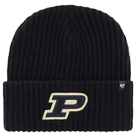 Bonnet en tricot à revers noir Purdue Boilermakers Harbor '47 pour homme