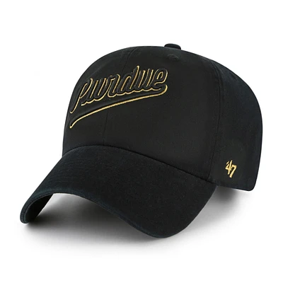 Men's '47 Black Purdue Boilermakers Vault Clean Up Adjustable Hat
