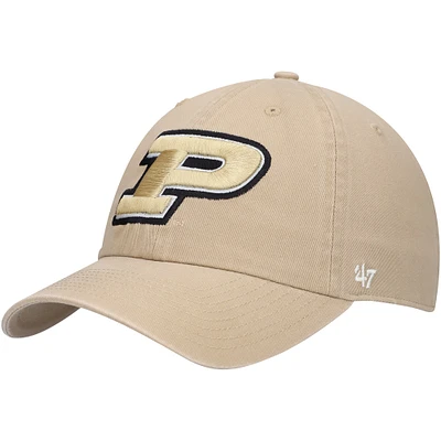 Men's '47 Khaki Purdue Boilermakers Vintage Clean Up Adjustable Hat