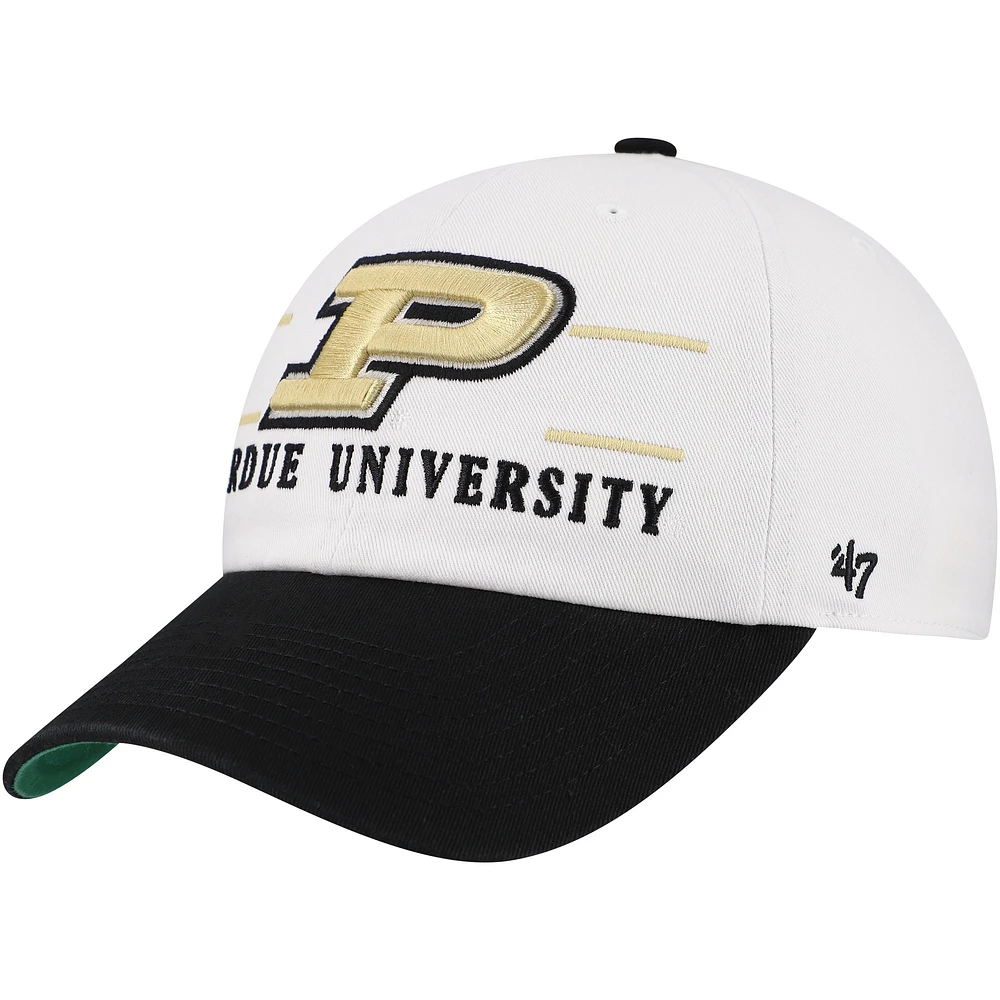 Casquette ajustable Purdue Boilermakers Gridiron Clean Up blanche pour homme '47