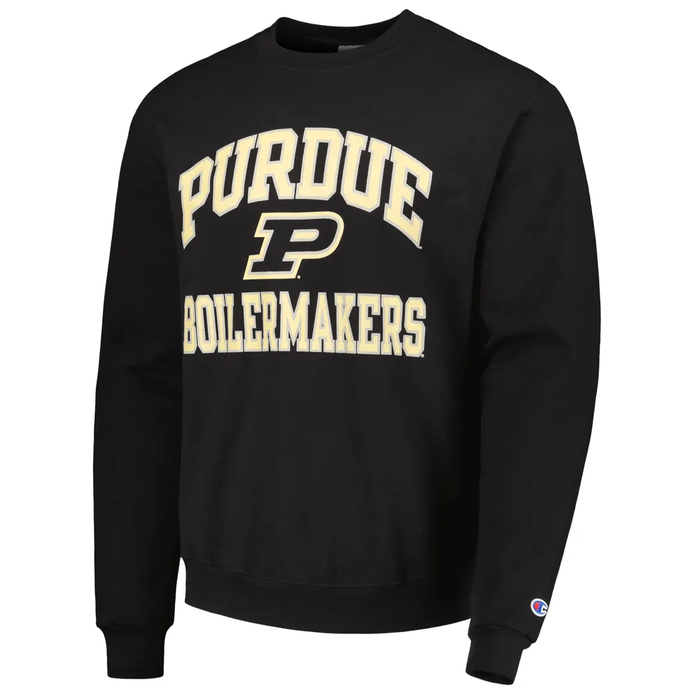 Men's Champion Black Purdue Boilermakers High Motor Pullover Sweatshirt