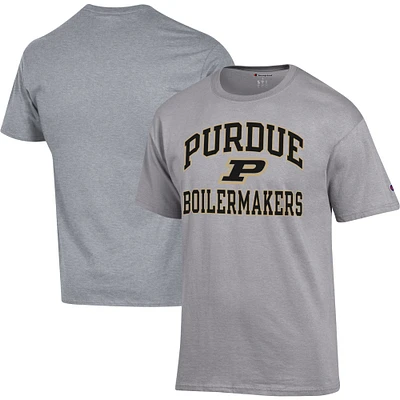 Men's Champion Heather Gray Purdue Boilermakers High Motor T-Shirt