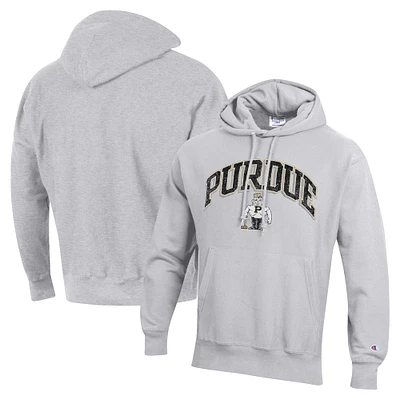 Sweat à capuche Champion Heather Grey Purdue Boilermakers Vault Late Night Reverse Weave pour hommes