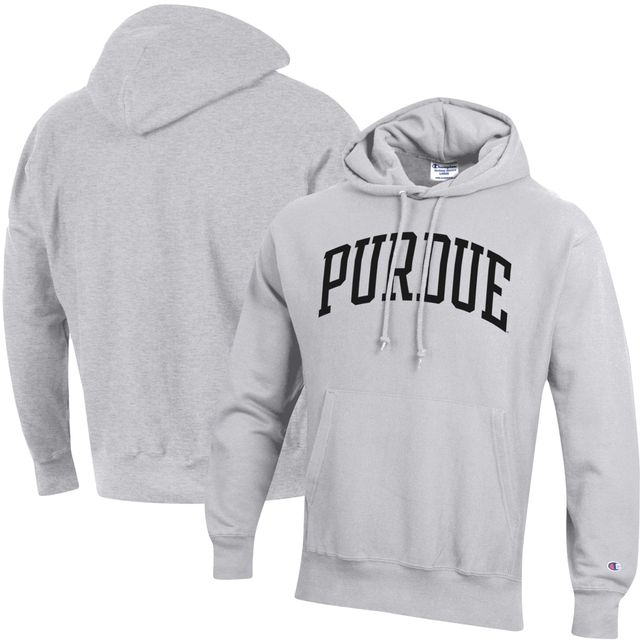 Chandail à capuchon armure inversée Purdue Boilermakers Team Champion gris chiné pour hommes