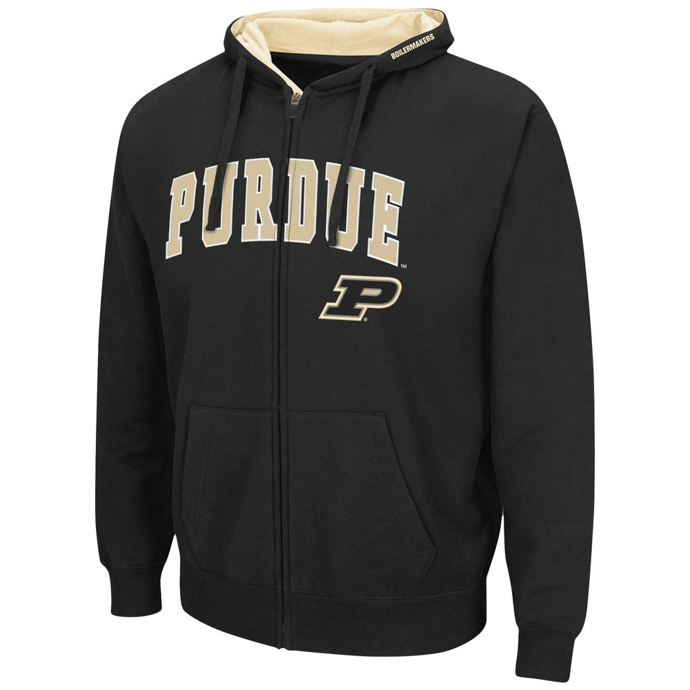 Men's Colosseum Purdue Boilermakers Arch & Logo 3.0 Full-Zip Hoodie