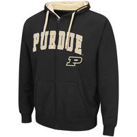 Men's Colosseum Black Purdue Boilermakers Big & Tall Full-Zip Hoodie