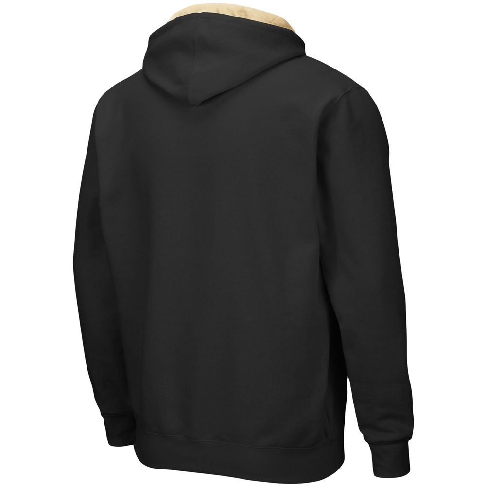 Men's Colosseum Black Purdue Boilermakers Big & Tall Full-Zip Hoodie