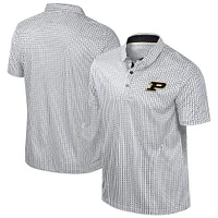 Men's Colosseum Black Purdue Boilermakers Big & Tall Marty Rival Polo