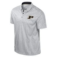 Men's Colosseum Black Purdue Boilermakers Big & Tall Marty Rival Polo
