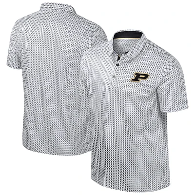 Men's Colosseum Black Purdue Boilermakers Big & Tall Marty Rival Polo