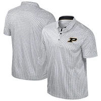 Men's Colosseum Black Purdue Boilermakers Big & Tall Marty Rival Polo
