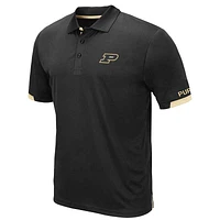 Men's Colosseum Black Purdue Boilermakers Big & Tall Santry Polo