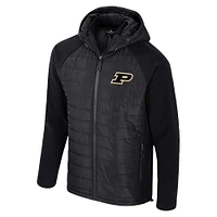 Veste à capuche entièrement zippée Colosseum Black Purdue Boilermakers Block The Sun pour homme