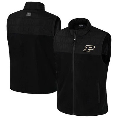 Gilet zippé intégral Colosseum Black Purdue Boilermakers Block The Sun pour homme