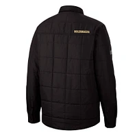 Men's Colosseum Black Purdue Boilermakers Detonate Quilted Full-Snap Jacket