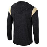 Men's Colosseum Black Purdue Boilermakers Dozer Half-Zip Windshirt