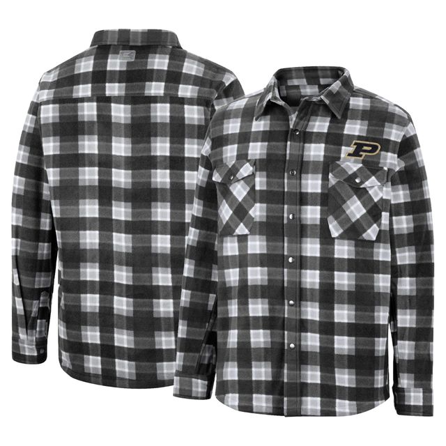 Colosseum Black Purdue Boilermakers Ellis Veste à boutons-pression pour hommes