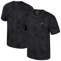 T-shirt à imprimé floral noir Colosseum Purdue Boilermakers pour homme
