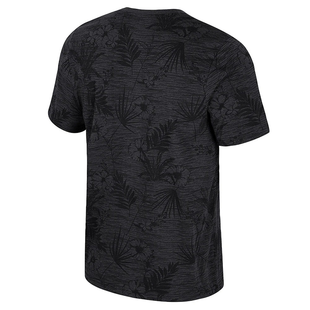 T-shirt à imprimé floral noir Colosseum Purdue Boilermakers pour homme