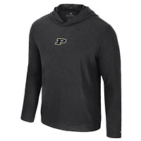 Men's Colosseum Black Purdue Boilermakers Long Sleeve T-Shirt Hoodie