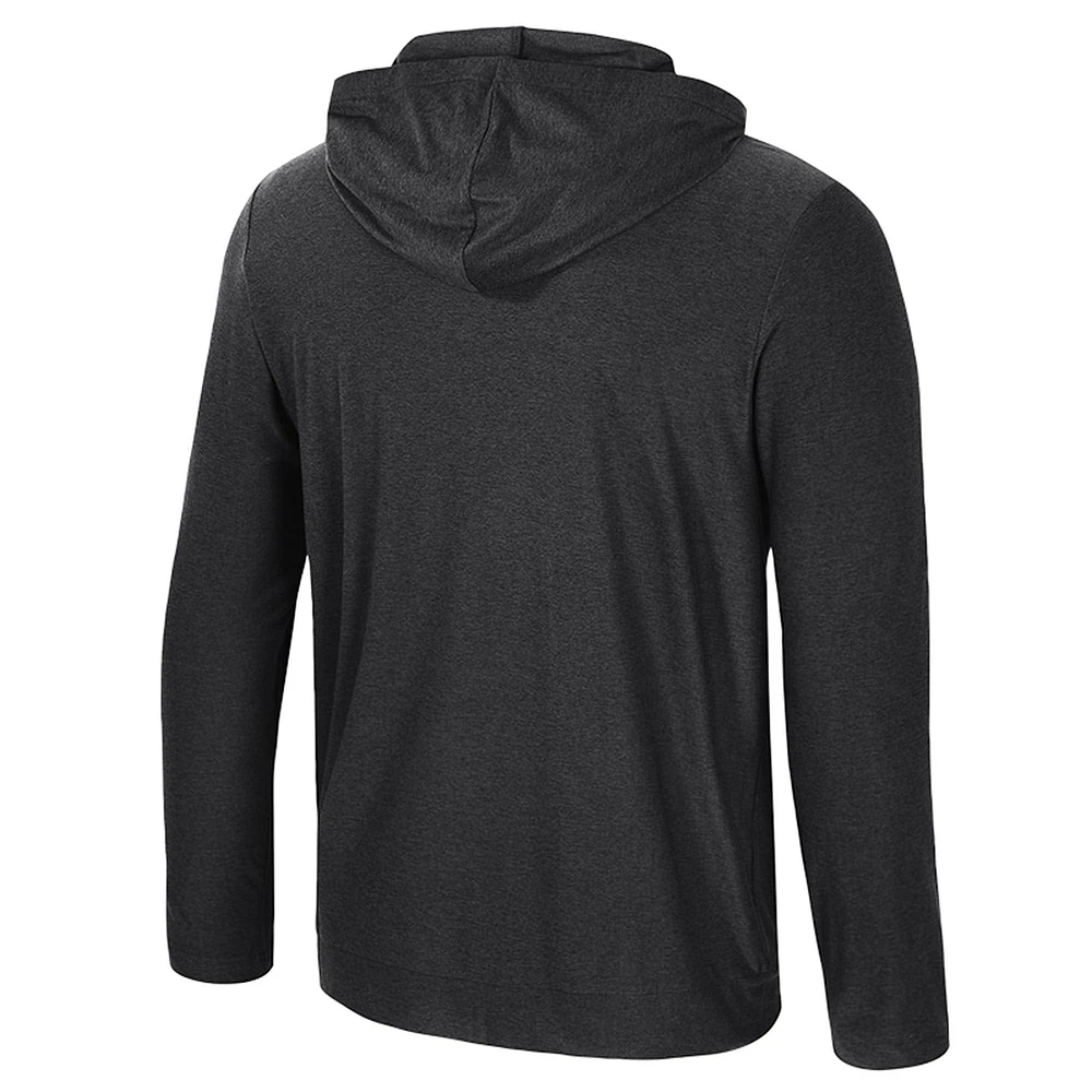Men's Colosseum Black Purdue Boilermakers Long Sleeve T-Shirt Hoodie
