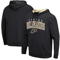 Men's Colosseum Black Purdue Boilermakers Resistance Pullover Hoodie