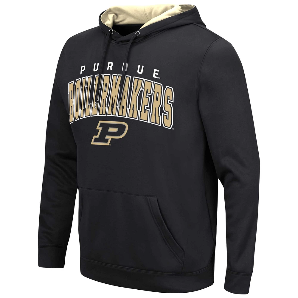 Men's Colosseum Black Purdue Boilermakers Resistance Pullover Hoodie