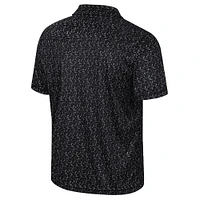 Men's Colosseum Black Purdue Boilermakers Sublimated Golf Polo