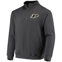 Men's Colosseum Charcoal Purdue Boilermakers Tortugas Logo Quarter-Zip Jacket