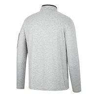 Men's Colosseum Heathered Gray/Black Purdue Boilermakers Country Club Windshirt Quarter-Zip Jacket