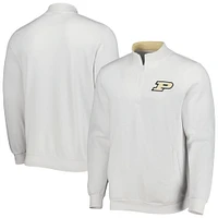 Men's Colosseum White/Gold Purdue Boilermakers Tortugas Fleece Quarter-Zip Jacket