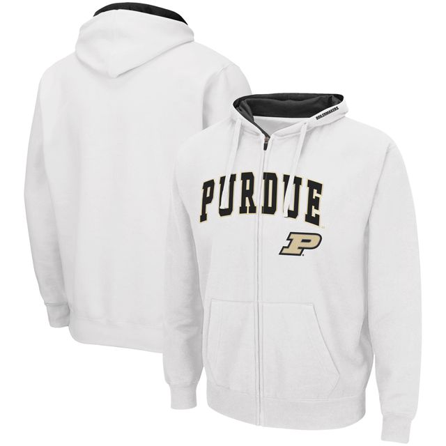 Chandail à capuchon Colosseum blanc Purdue Boilermakers Arch & Logo 3.0 pour hommes