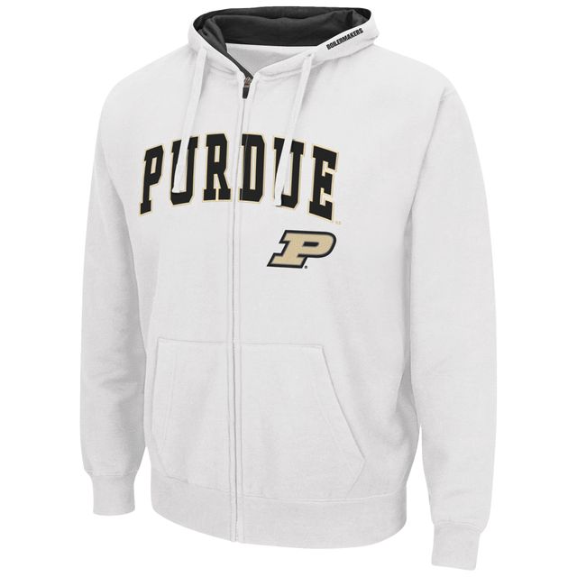 Chandail à capuchon Colosseum blanc Purdue Boilermakers Arch & Logo 3.0 pour hommes