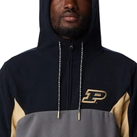 Chandail à capuchon quart de zip Columbia Charcoal Purdue Boilermakers Lodge pour hommes