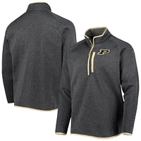 Columbia Grey Purdue Boilermakers Canyon Point Omni-Shield Raglan Chandail à demi-glissière pour homme