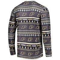 Men's Concepts Sport Black Purdue Boilermakers Swivel Long Sleeve T-Shirt & Pants Sleep Set