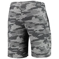 Men's Concepts Sport Charcoal/Gray Purdue Boilermakers Camo Backup Terry Jam Lounge Shorts