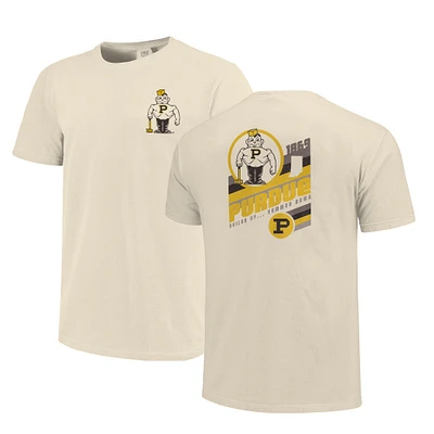 T-shirt couleur crème pour homme avec logo vintage Purdue Boilermakers Vault