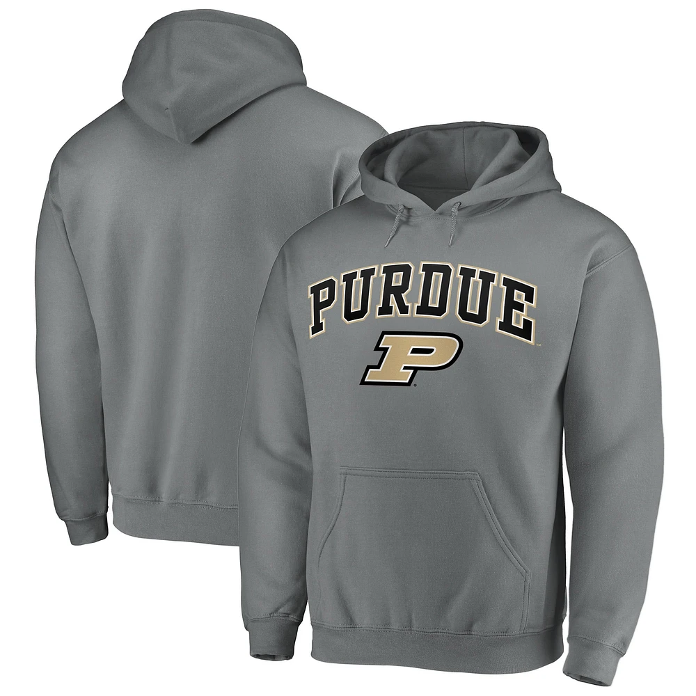 Sweat à capuche Fanatics Charcoal Purdue Boilermakers Campus pour hommes