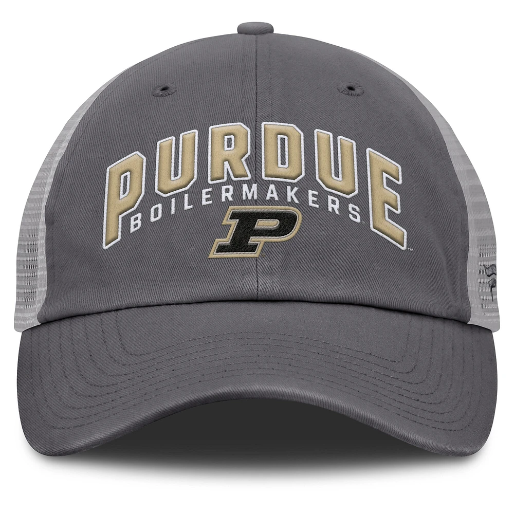 Men's Fanatics Charcoal Purdue Boilermakers Ionic Trucker Adjustable Hat