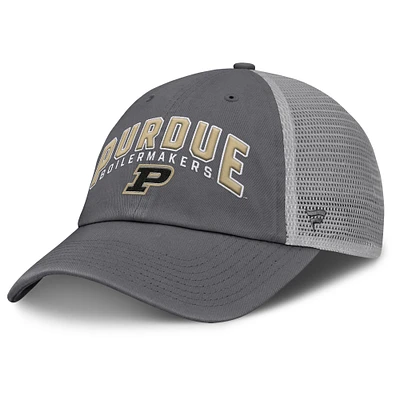 Men's Fanatics Charcoal Purdue Boilermakers Ionic Trucker Adjustable Hat