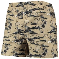 Men's FOCO Gold Purdue Boilermakers Island Palm Swim Trunks