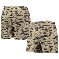Men's FOCO Gold Purdue Boilermakers Island Palm Swim Trunks