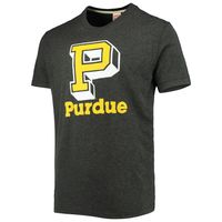 Men's Homage Heathered Charcoal Purdue Boilermakers Local Tri-Blend T-Shirt