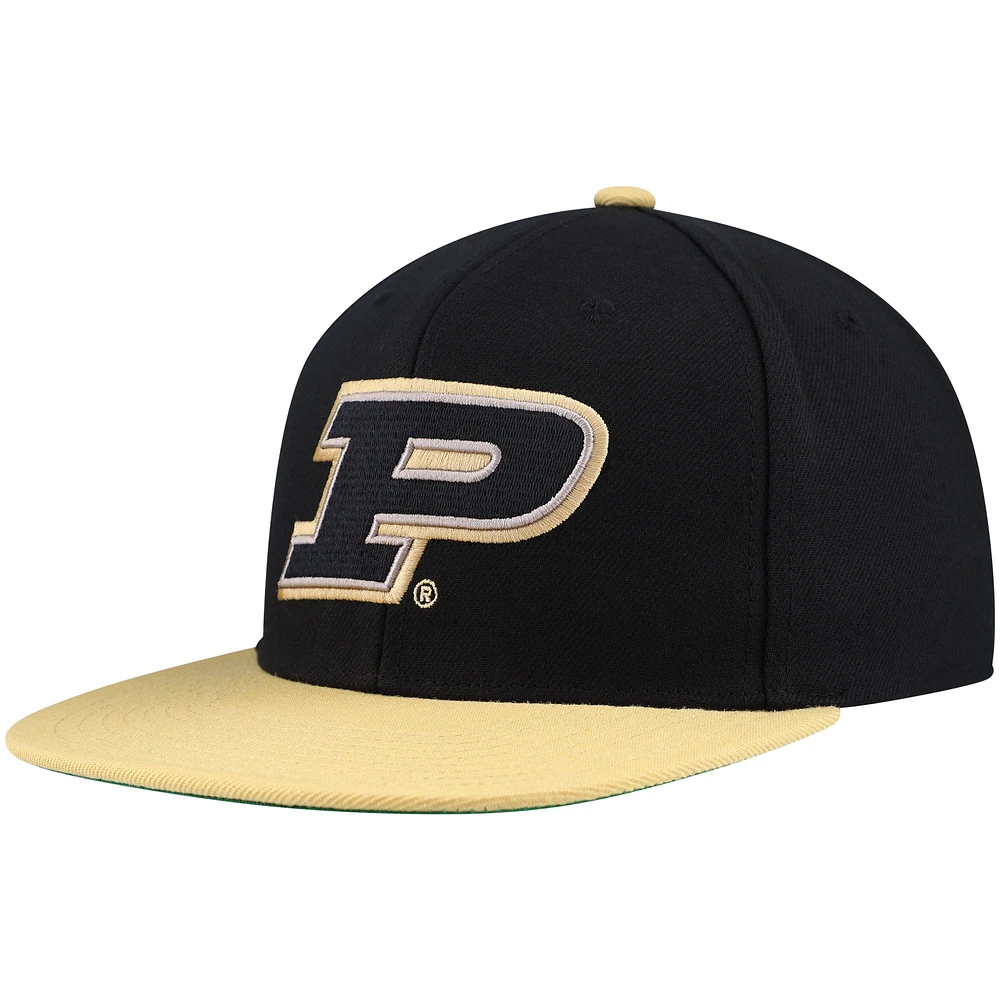 Casquette Snapback Purdue Boilermakers 2-Tone 2.0 Noir/Or Mitchell & Ness pour hommes